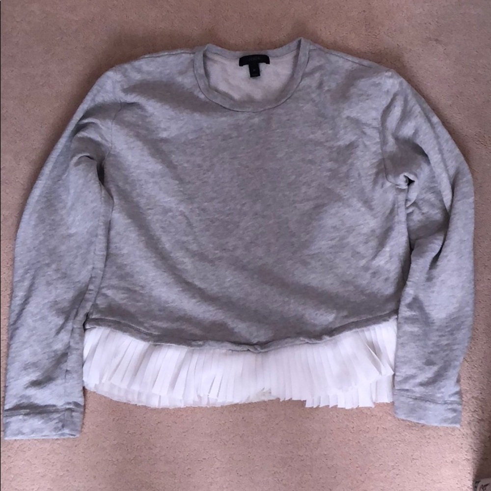 Jcrew ruffle hem sweater